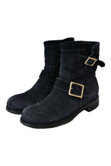 Jimmy Choo - Navy Suede Boots