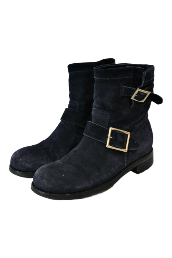 Jimmy Choo - Navy Suede Boots
