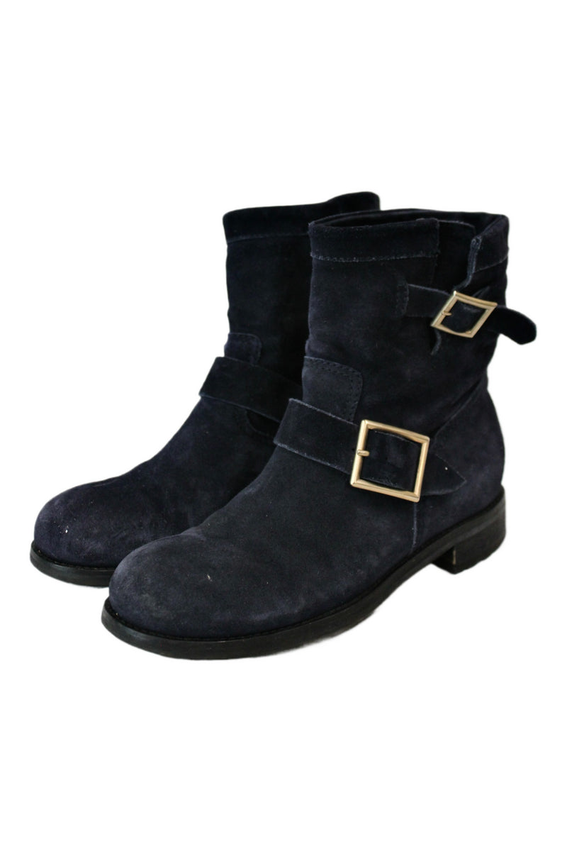 Jimmy Choo - Navy Suede Boots