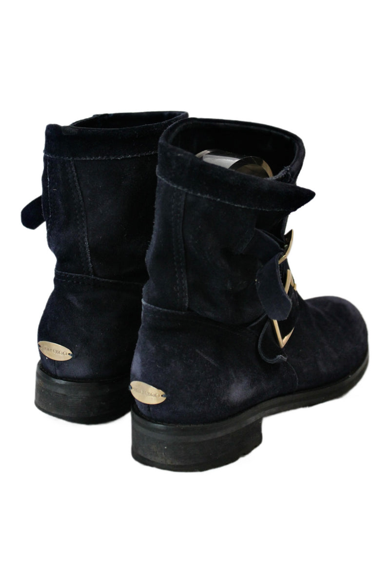 Jimmy Choo - Navy Suede Boots