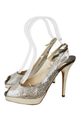 Jimmy Choo - Metallic Slingback Heels