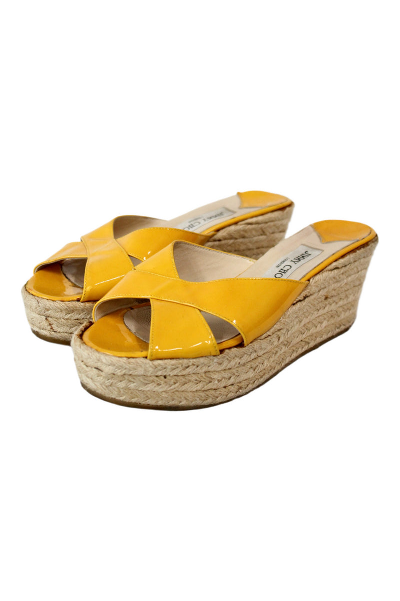 Jimmy Choo - Yellow Slip On Espadrilles
