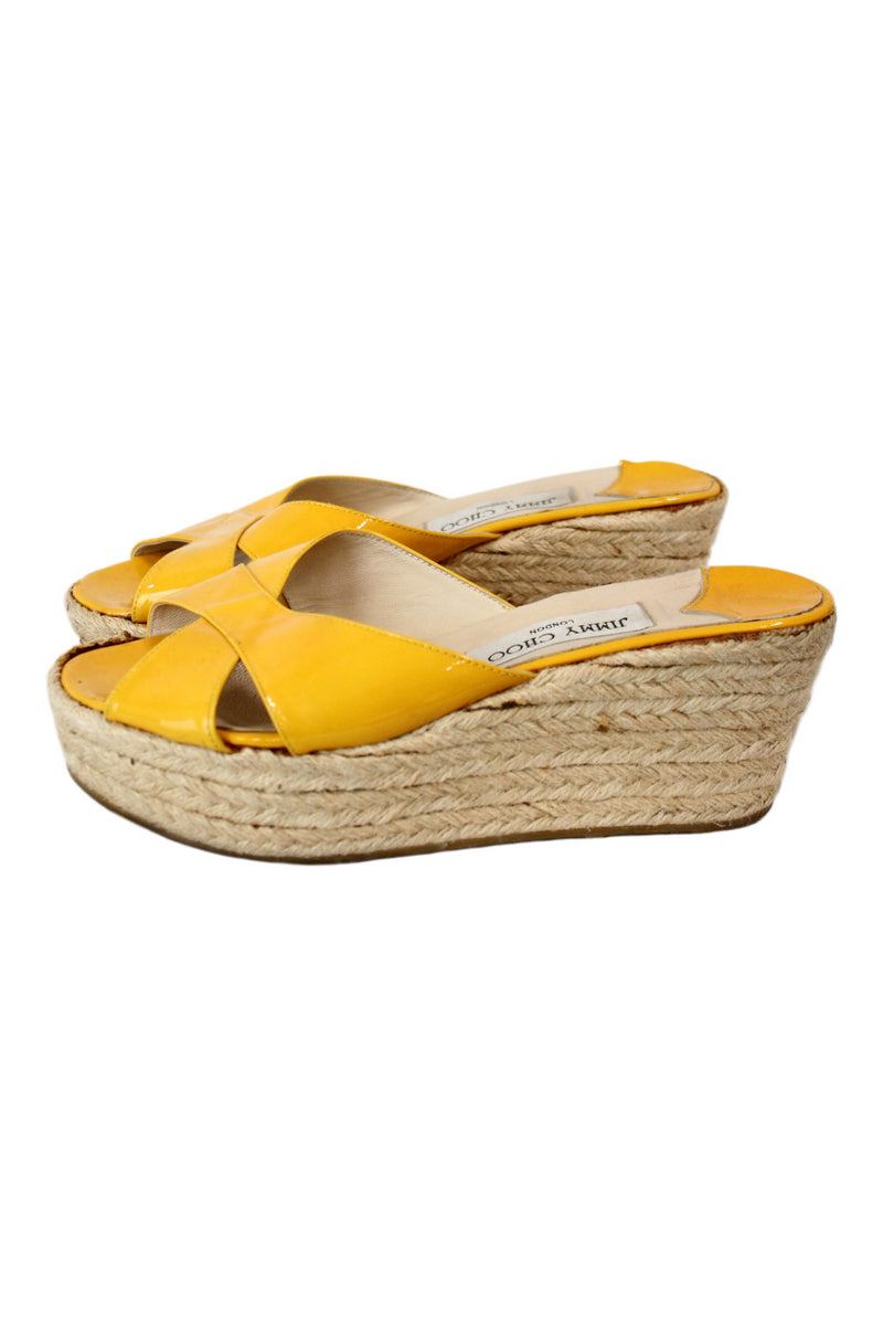 Jimmy Choo - Yellow Slip On Espadrilles