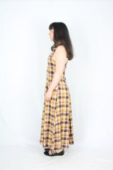 Daughters of India - Plaid Maxi Dress