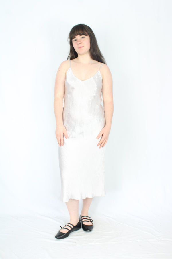 Ricochet - Silver Slip Dress