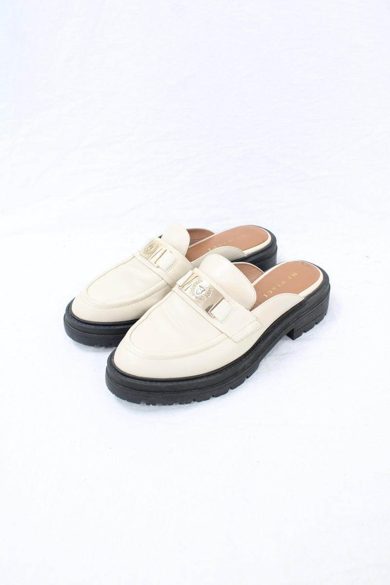 Mi Piaci - Leather Buckle Mules