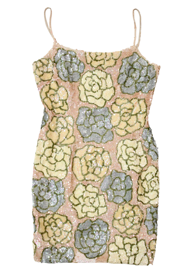 Vivienne Tam - Sequin Rose Mini Dress