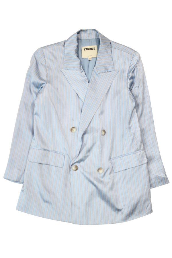 L'Agence - Striped Satin Blazer