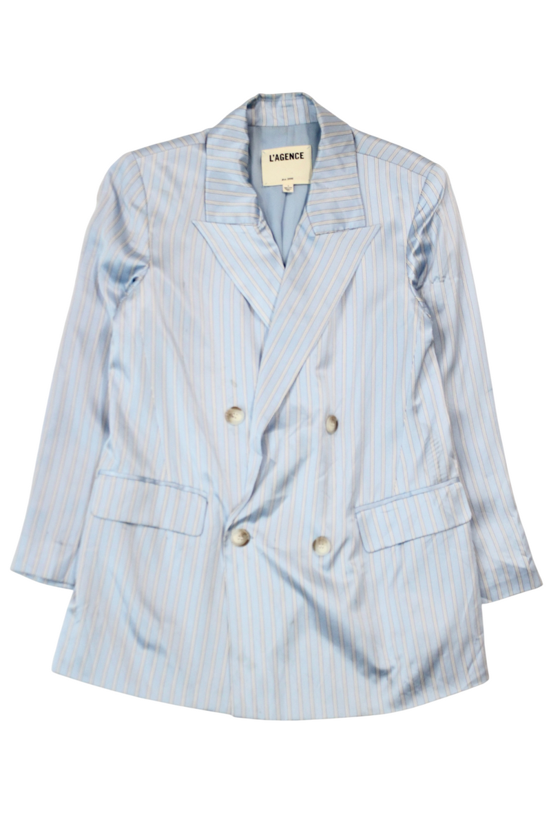 L'Agence - Striped Satin Blazer