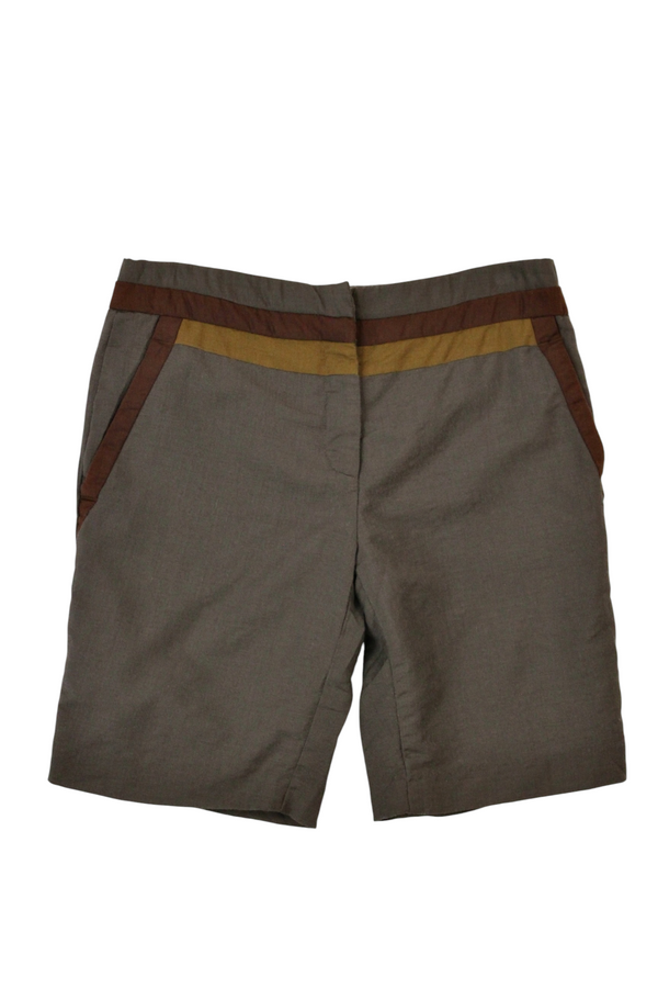 Prada - Panelled Wool Shorts