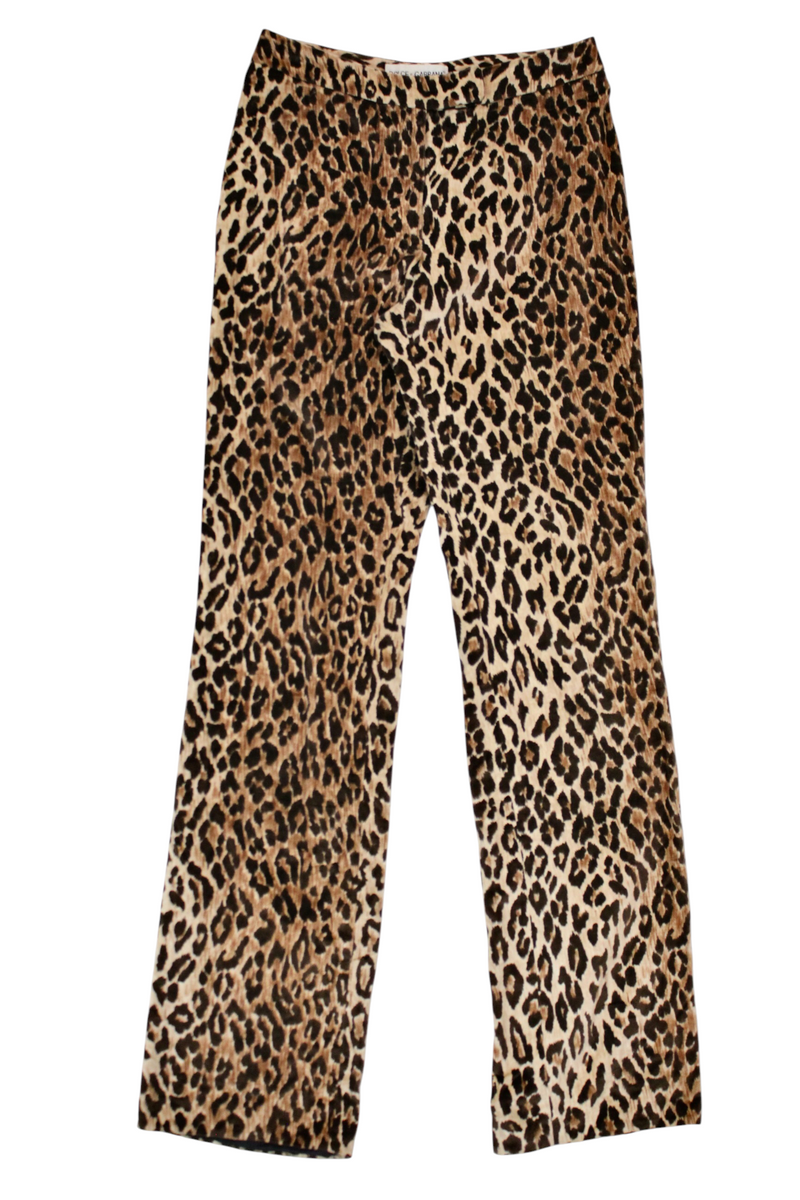 Dolce & Gabbana - Leopard Print Velvet Pants