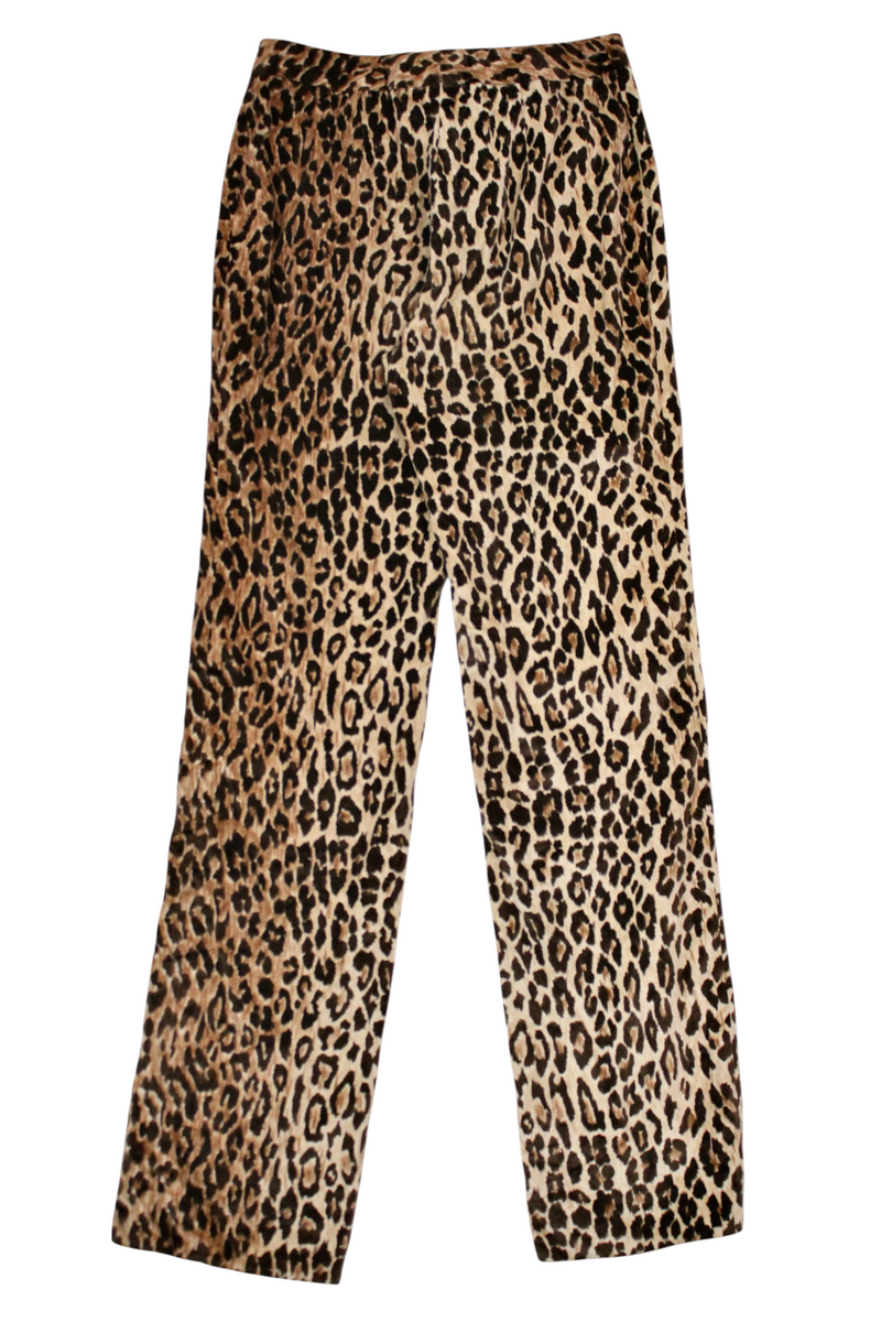 Dolce & Gabbana - Leopard Print Velvet Pants