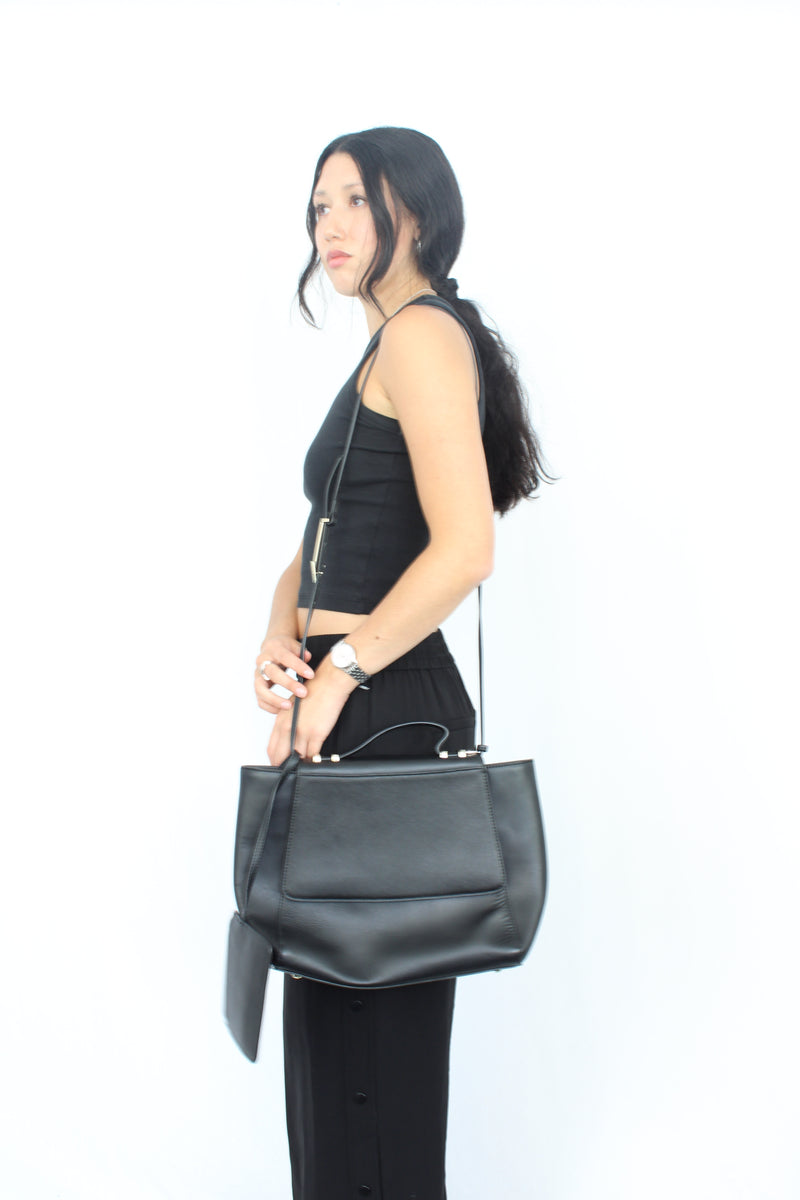 Karen Walker - Black Leather Crossbody Bag