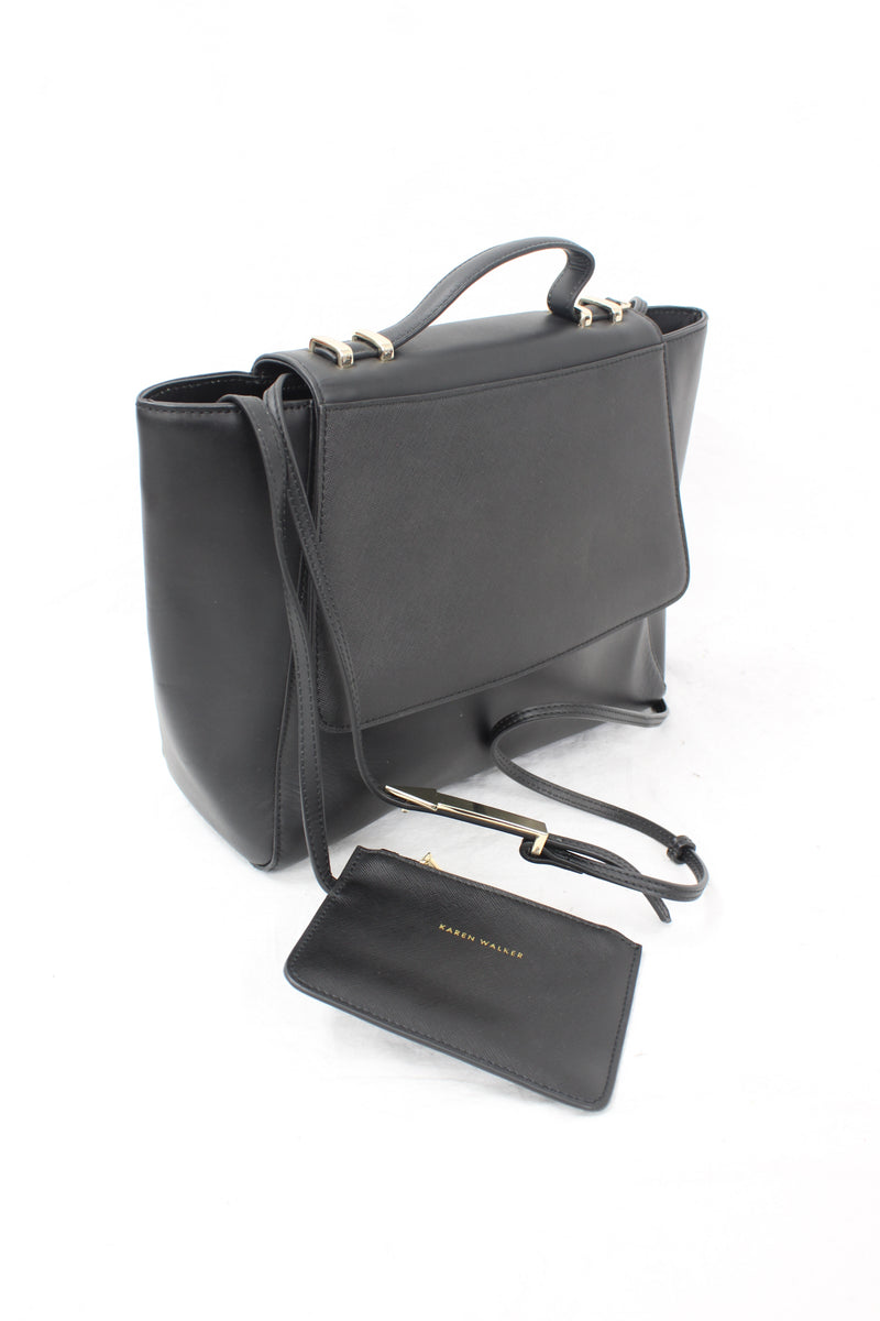 Karen Walker - Black Leather Crossbody Bag