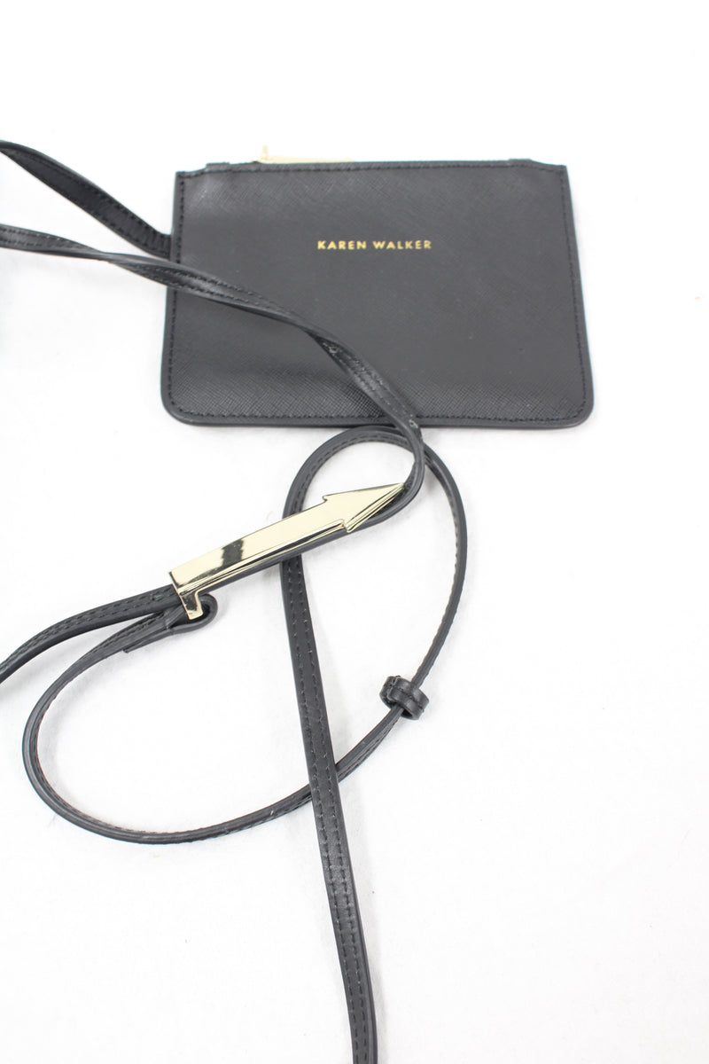 Karen Walker - Black Leather Crossbody Bag