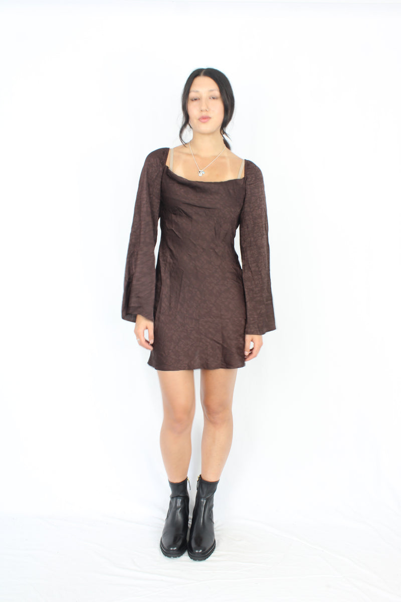 Isalis - Brown Stefan Cowl Dress