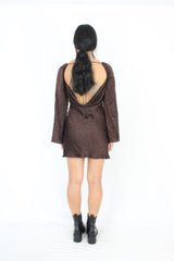 Isalis - Brown Stefan Cowl Dress