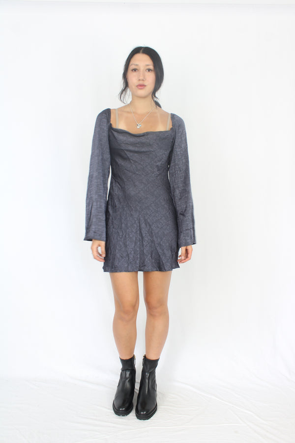 Isalis - Navy Stefan Cowl Dress