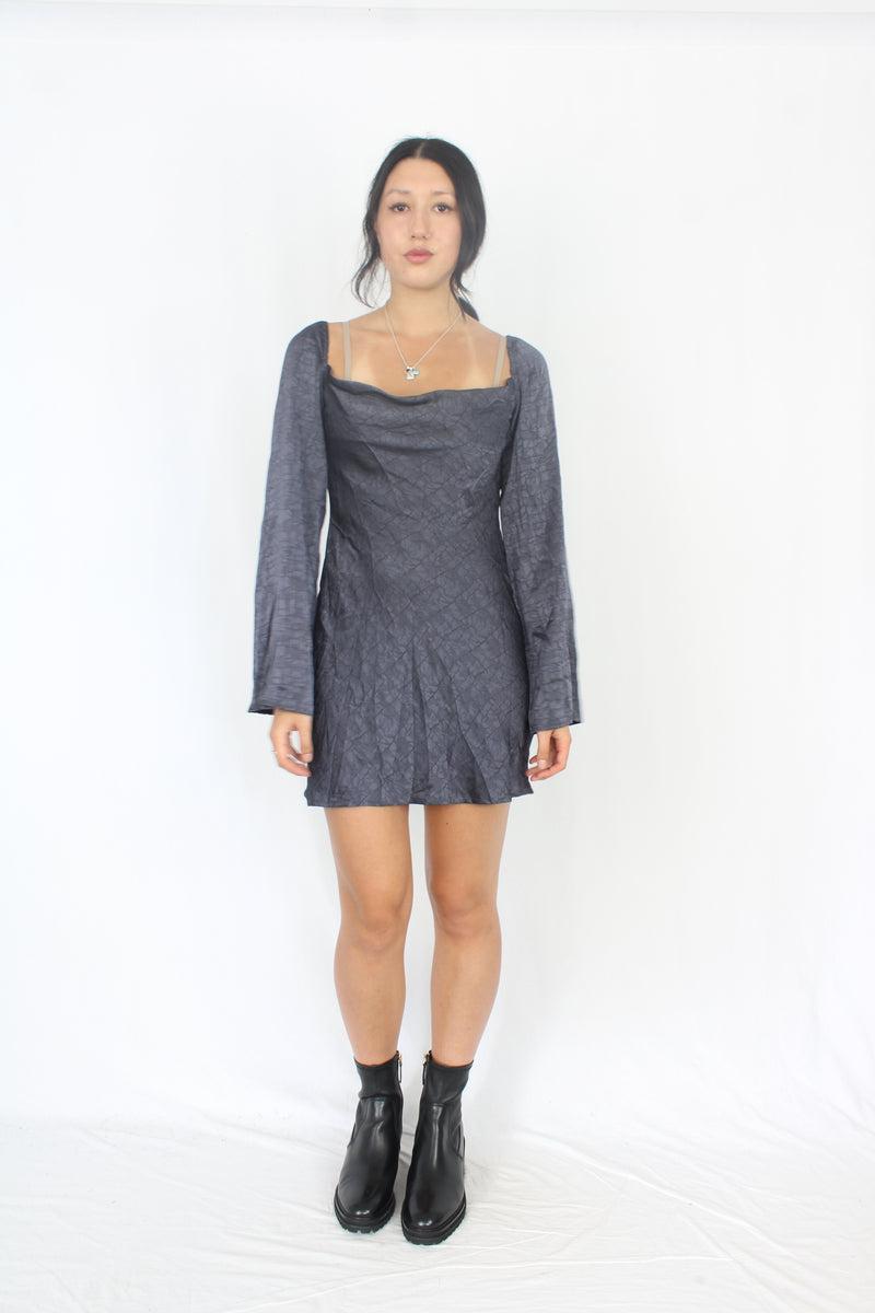 Isalis - Navy Stefan Cowl Dress