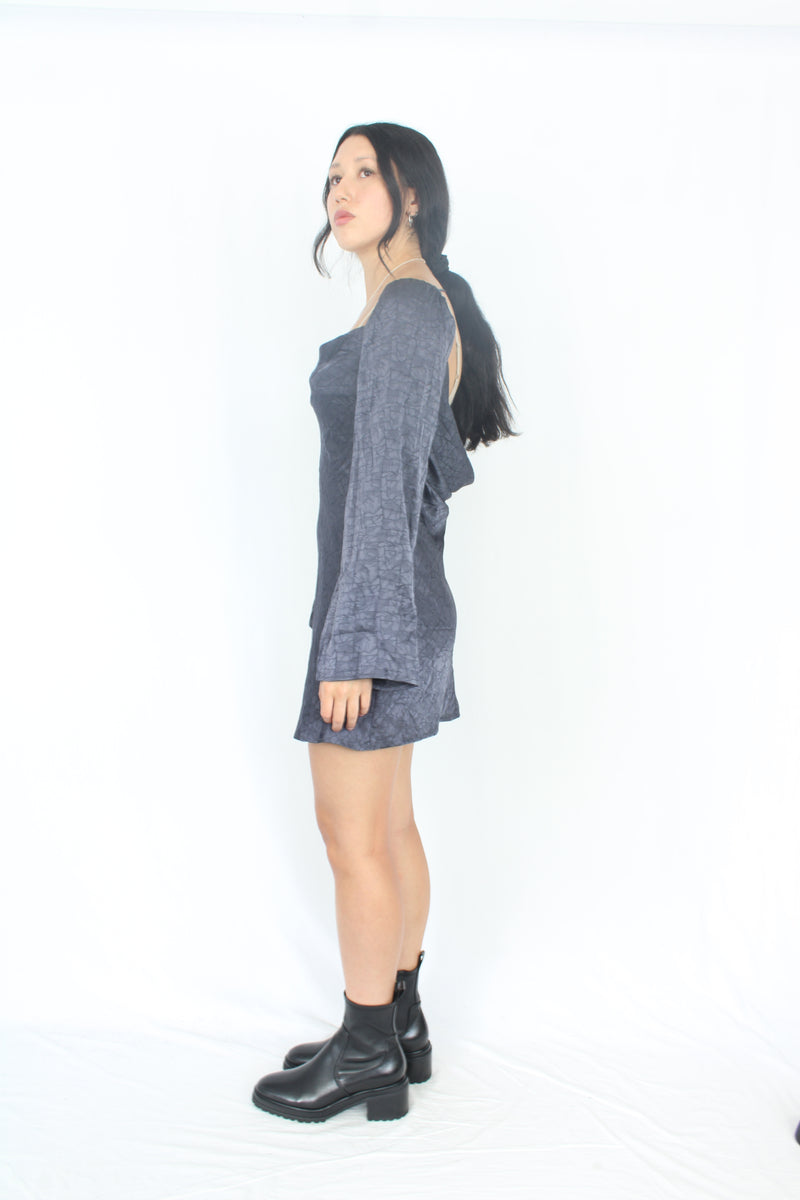 Isalis - Navy Stefan Cowl Dress
