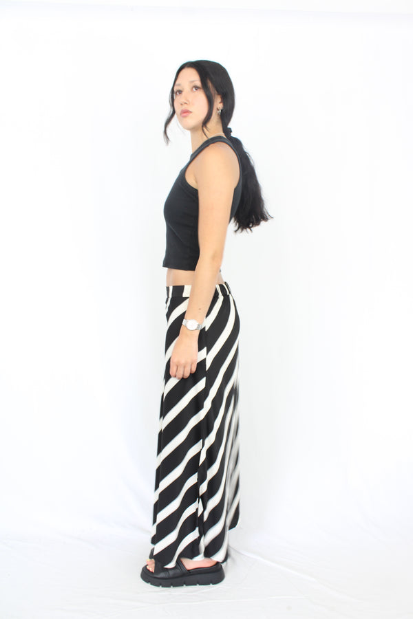 Whistle - Striped Satin Skirt