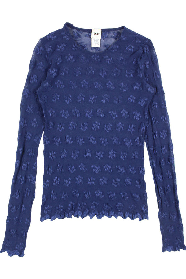DKNY - Long Sleeve Mesh Top