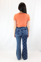 Ghanda - Checkerboard Flare Jeans