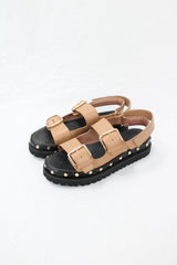 Mi Piaci - Buckle Stud Sandals