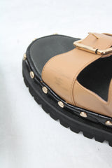 Mi Piaci - Buckle Stud Sandals