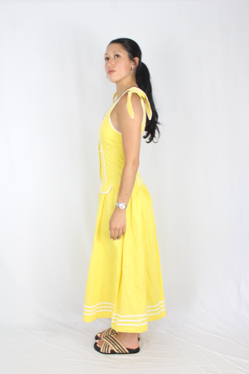 Steele - Yellow Linen Dress