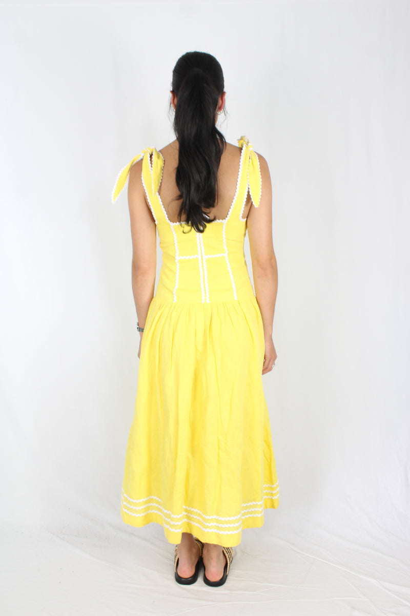 Steele - Yellow Linen Dress