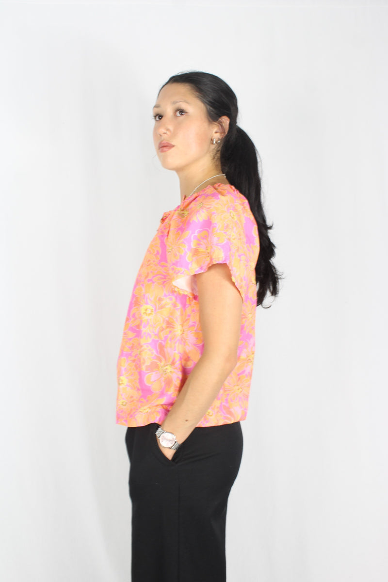 Elm - Floral Tie Top