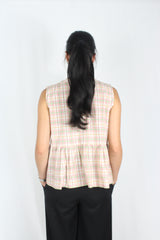 Plaid Tie Top
