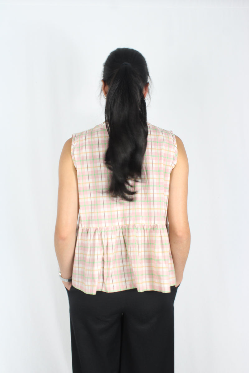 Plaid Tie Top