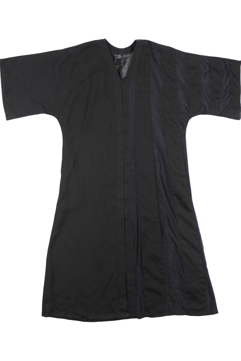 Turn Black - Linen Midi Dress