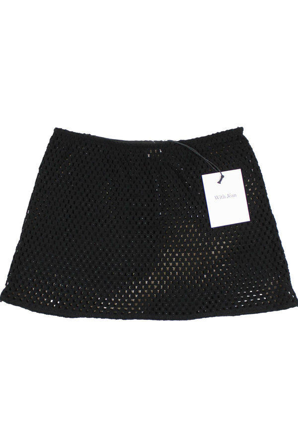 With Jean - Net Mini Skirt