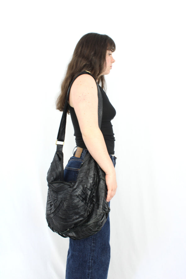 Pleated Leather Bag