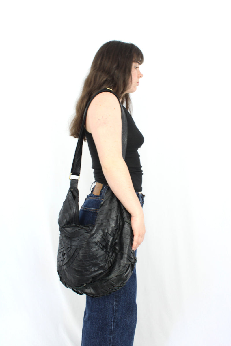 Pleated Leather Bag