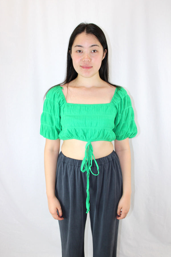 Ivy + Jack - Harlow Shirred Cotton Puff Top