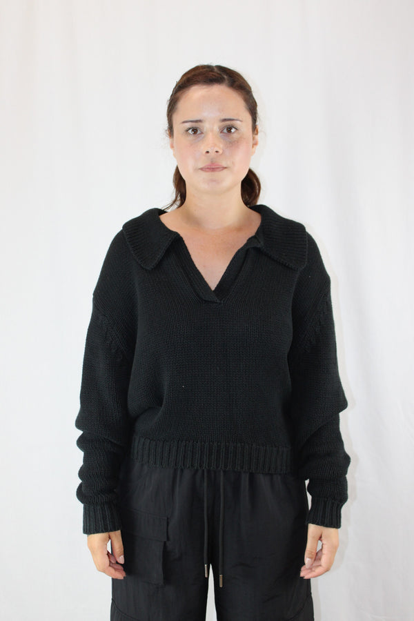 Bassike - Cropped Chunky Knit Jumper