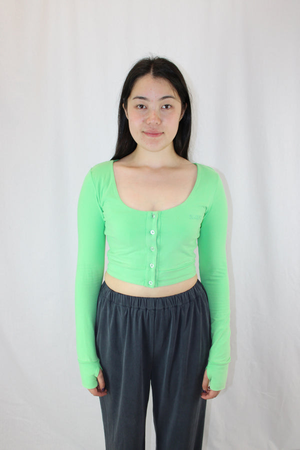 Saski Collection - Cropped Button Up Top