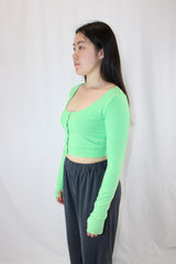 Saski Collection - Cropped Button Up Top