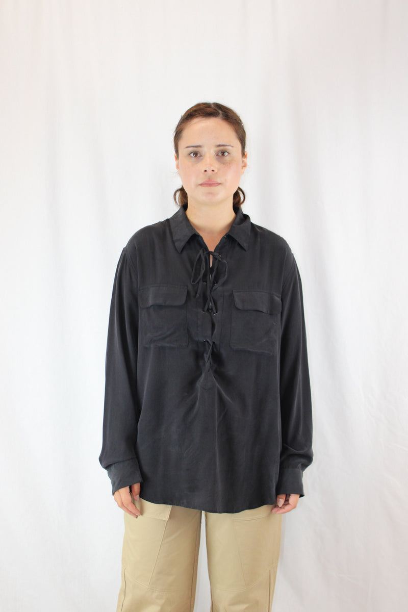 Equipment - Silk Tie Blouse