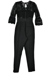 Self-Portrait - Lace Bodice Jumpsuit