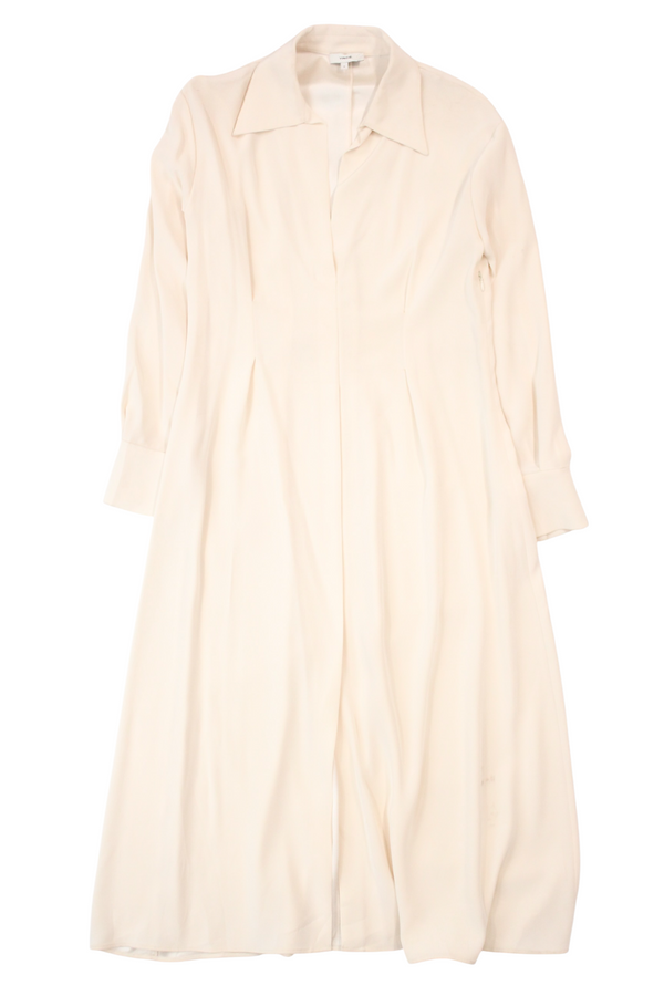 Vince - Reverse Satin Drape Midi Dress