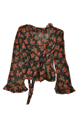 Jones New York - Floral Wrap Top