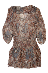 Ella Moss - Patterned Chiffon Mini Dress