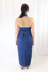 Showpo - Halter Neck Denim Dress
