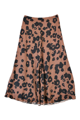 Aje - Patterned Satin Midi Skirt