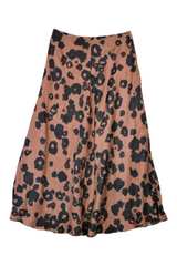 Aje - Patterned Satin Midi Skirt